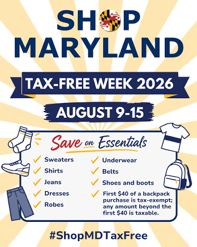 Shop Maryland Tax-Free Week