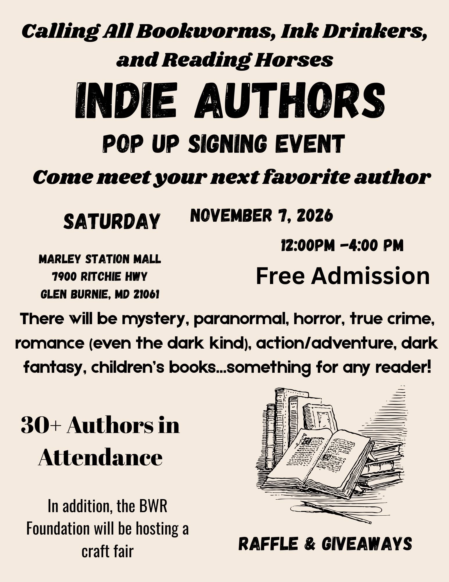 Authors Signing Event poster