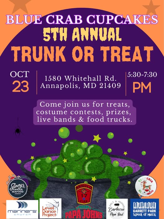 Blue Crab Cupcakes' 5th Annual Trunk or Treat