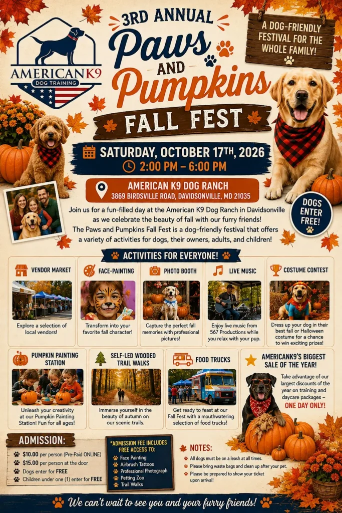 Paws and Pumpkins Fall Fest