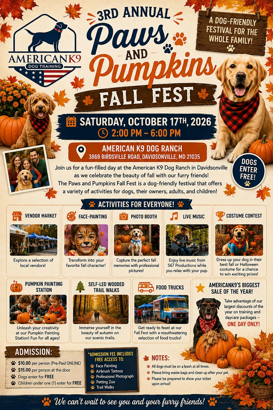 Paws and Pumpkins Fall Fest